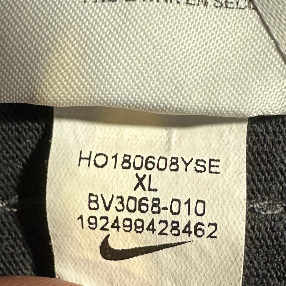 Nike Air Black T-Shirt Gold Striped Trim Track Shirt Top XL BV3068-010 - Picture 15 of 15